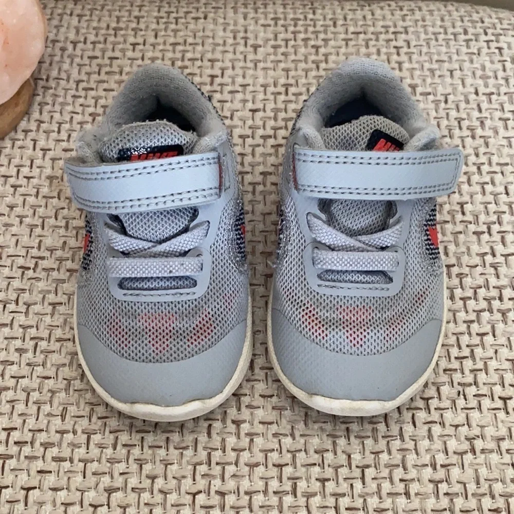Nike Revolution Gray Velcro Sneakers Baby Size 4c